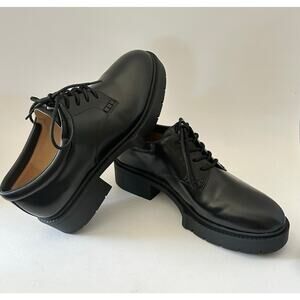 Classic Black Women's Lace-Up Shoes